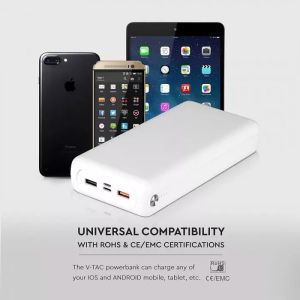 30K Mah Jumbo Powe Bank Dual USB White