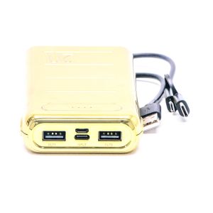 20K Mah Gold Finish Power Bank Dual USB+TypeC