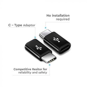 Micro USB To Type C Adaptor Black