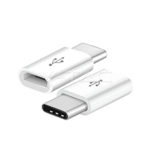 Micro USB To Type C Adaptor White