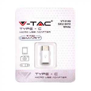 Micro USB To Type C Adaptor White