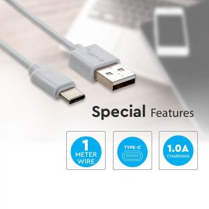 1 M Type C USB Cable White - Pearl Series