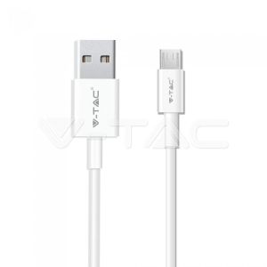 1 M Micro USB Cable White - Silver Series