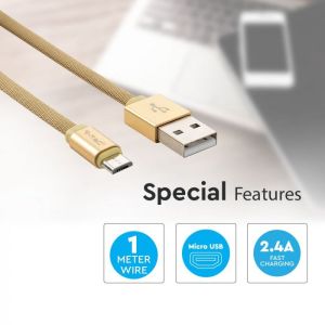 1 M Micro USB Cable Gold - Ruby Series