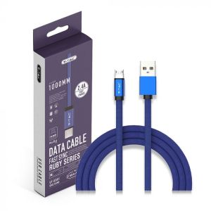 1 M Micro USB Cable Blue - Ruby Series