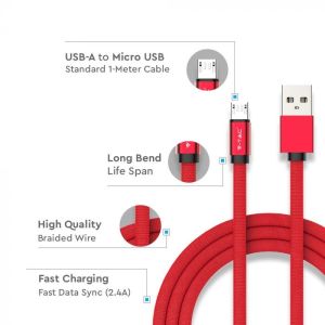 1 M Micro USB Cable Red - Ruby Series