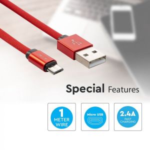 1 M Micro USB Cable Red - Ruby Series