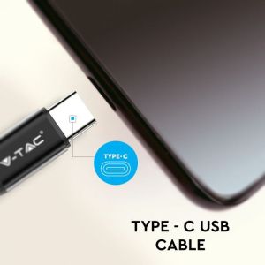 1 M Type C USB Cable Black - Ruby Series