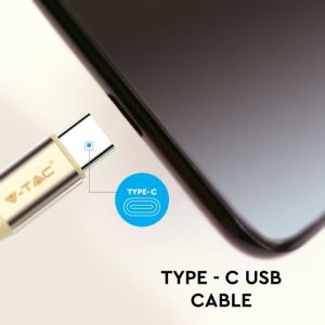 1 M Type C USB Cable Gold - Ruby Series