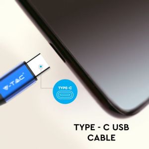 1 M Type C USB Cable Blue - Ruby Series