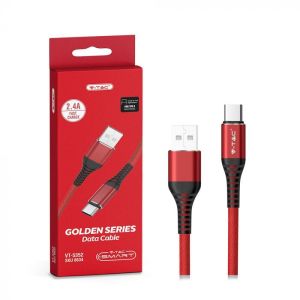 1 M Type C USB Cable Red - Gold Series