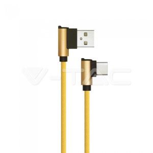 1 M Type C USB Cable Gold - Diamond Series