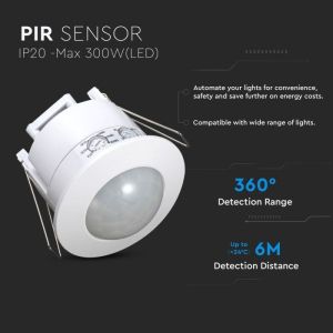 PIR Ceiling Sensor White 360°