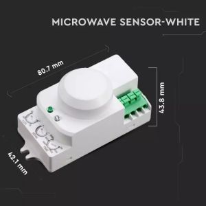 Microwave Sensor With Manual Override Function White