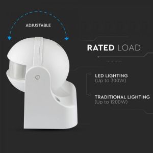 Infrared Motion Sensor Wall White