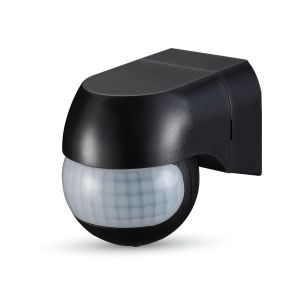 PIR Wall Sensor With Moving Head Black