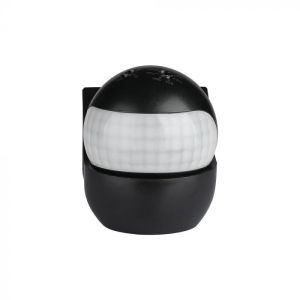 PIR Wall Sensor With Moving Head Black