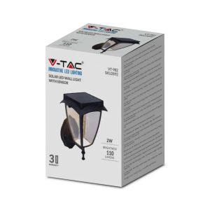 2W LED Solar Stand Lamp Black Body 3000K+6000K IP44