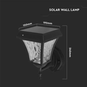 2W LED Solar Stand Lamp Black Body 3000K+6000K IP44