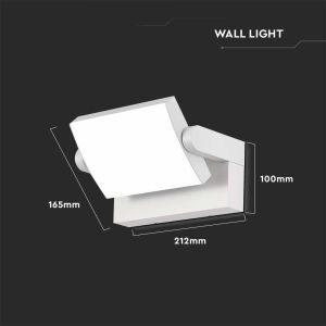 20W LED Wall Light White Body 3000K IP65