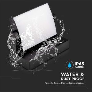 20W LED Wall Light Black Body 3000K IP65