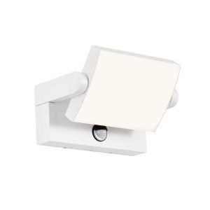 20W LED Wall Light Sensor White Body 3000K IP65