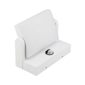 20W LED Wall Light Sensor White Body 3000K IP65