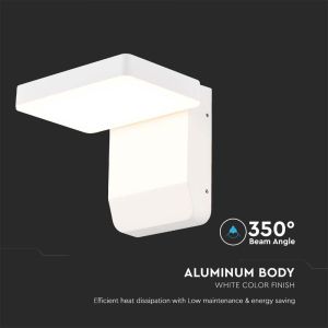 20W LED Wall Light White Body Square 3000K IP65