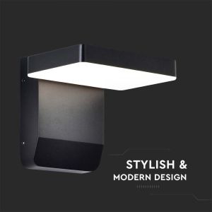 20W LED Wall Light Black Body Square 3000K IP65