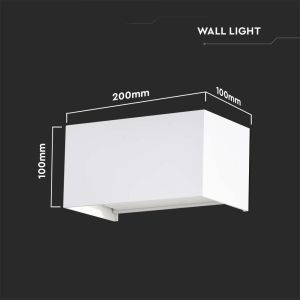 24W LED Wall Light White Body 3000K IP65