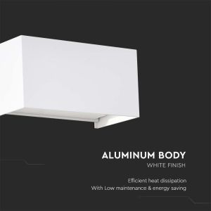 24W LED Wall Light White Body 3000K IP65