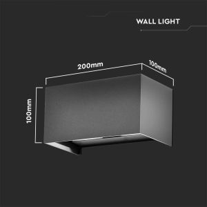 24W LED Wall Light Grey Body 3000K IP65