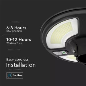 LED Solar Garden Light 7.5W Motion Sensor IP65 Remote Control Timer Function 4000K