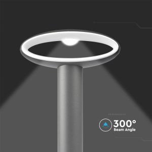 9W LED Bollard Lamp Dark Grey Aluminium 30CM 3000K IP54