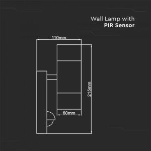 Wall Fitting Gu10 Steel Body Sensor 2 Way IP44