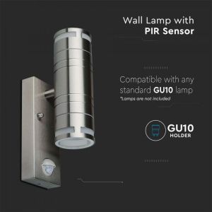 Wall Fitting Gu10 Steel Body Sensor 2 Way IP44