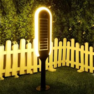 5W LED Solar Bollard Light With White + Black Body 4000K