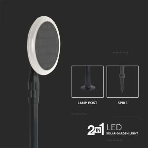 3W LED Solar Garden Light With White + Black Body 4000K