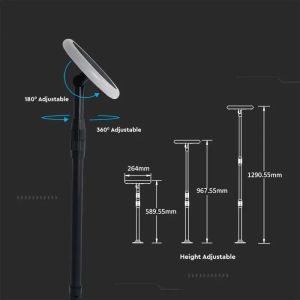 8W LED Solar Garden Light With White + Black Body 4000K