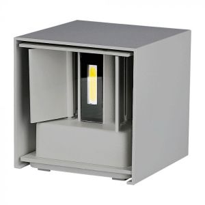 6W Wall Lamp With Bridglux Chip Grey Body Square IP65 4000K