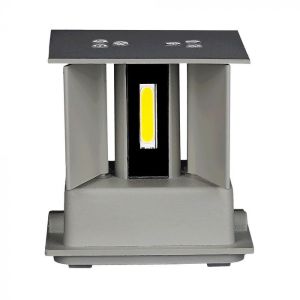 6W Wall Lamp With Bridglux Chip Grey Body Square IP65 4000K