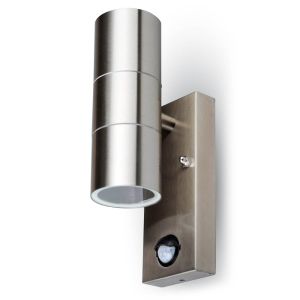 Wall Fitting GU10 With Sensor Steel Body 1 Way IP44