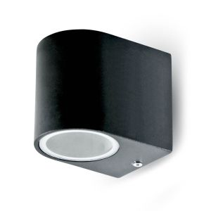 Wall Sleek Wall Fitting Aluminium Round Black 1Way IP44