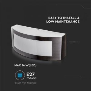 Wall Lamp E27 With Stainless Steel And PC IP44