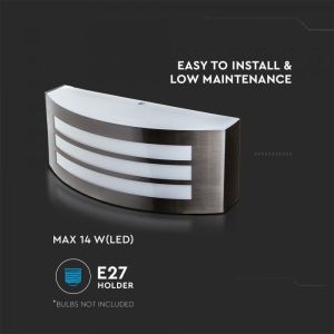 Wall Lamp E27 With Stainless Steel And PC IP44