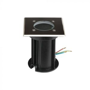 Under Ground Fitting Steel Body GU10 Black Square IP65