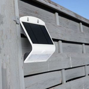 3W LED Solar Wall Light 3000K+4000K White+Black Body