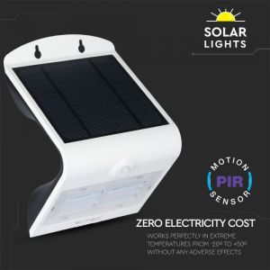 3W LED Solar Wall Light 3000K+4000K White+Black Body