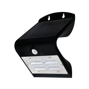 3W LED Solar Wall Light 3000K+4000K Black Body