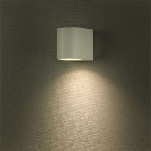 Wall Sleek Wall Fitting Round White Body 1Way IP44